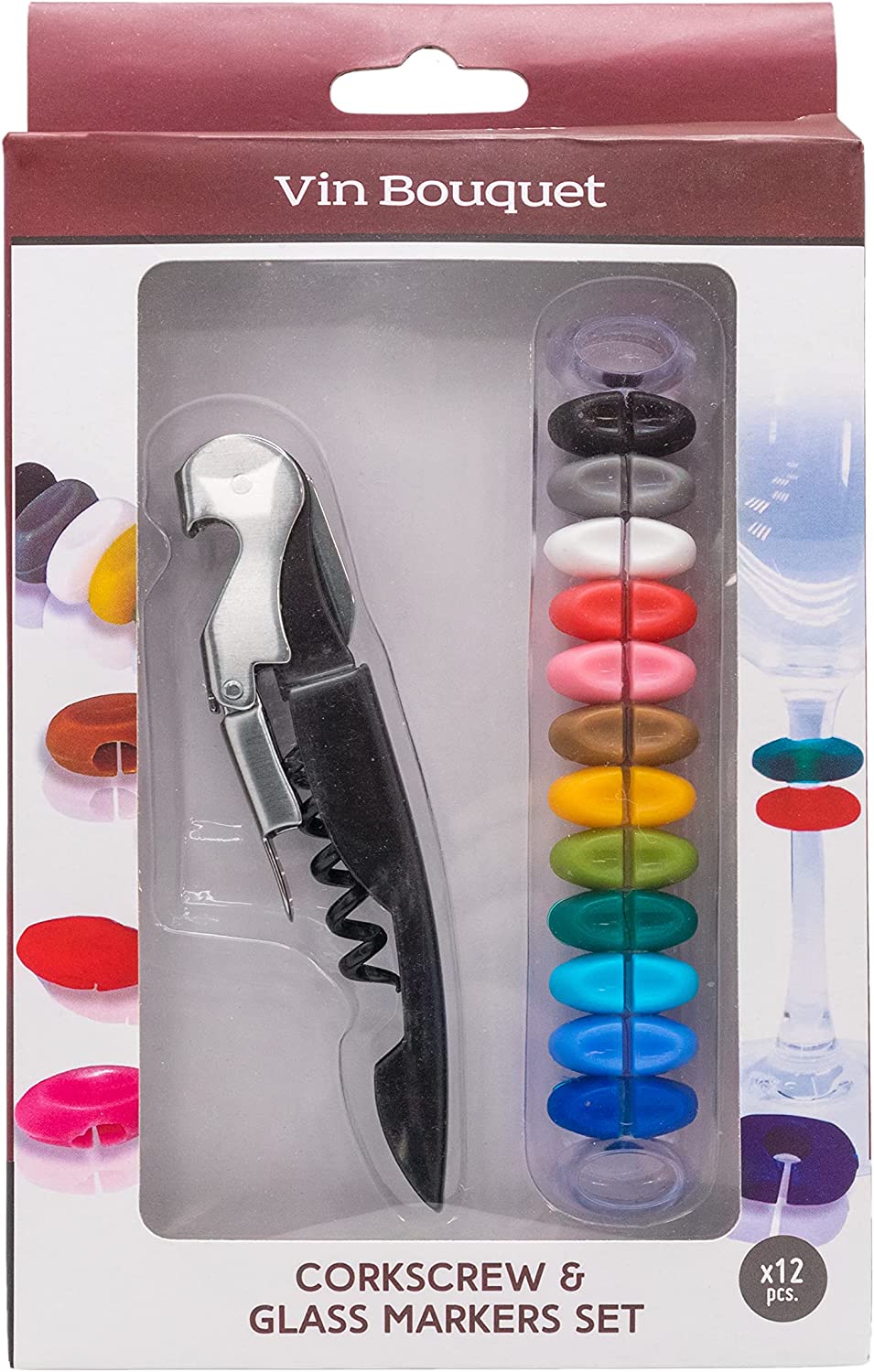 Vin Bouquet Комплект тирбушон с маркери за чаша